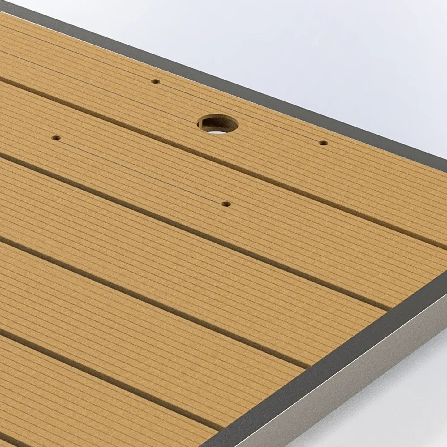 WPC Bodenplatte 750x840mm (hellbraun)