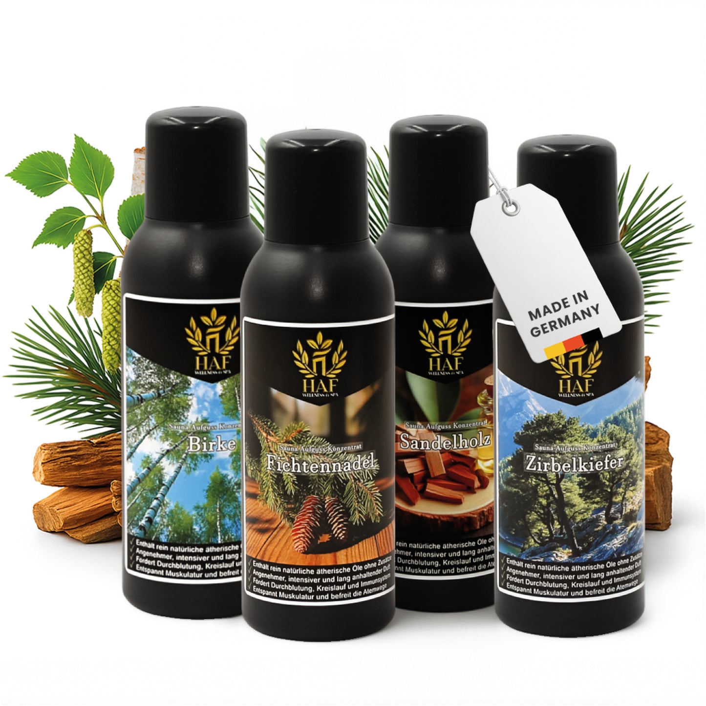 Saunaaufguss Sets Auswahl 4-6 x 100 oder 250ml