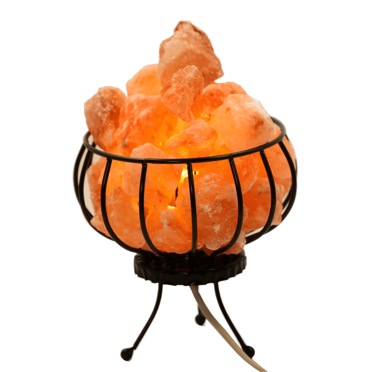 Salzlampe Metallkorb