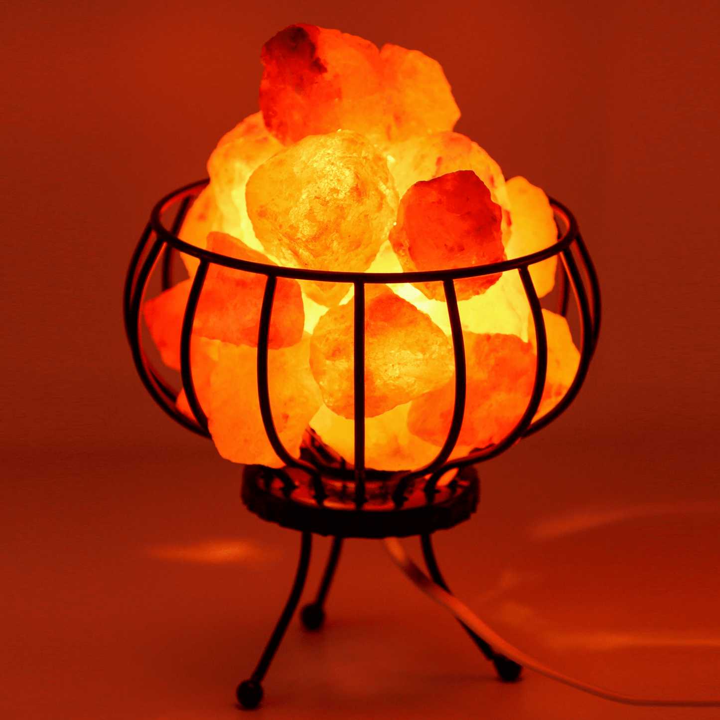 Salzlampe Metallkorb