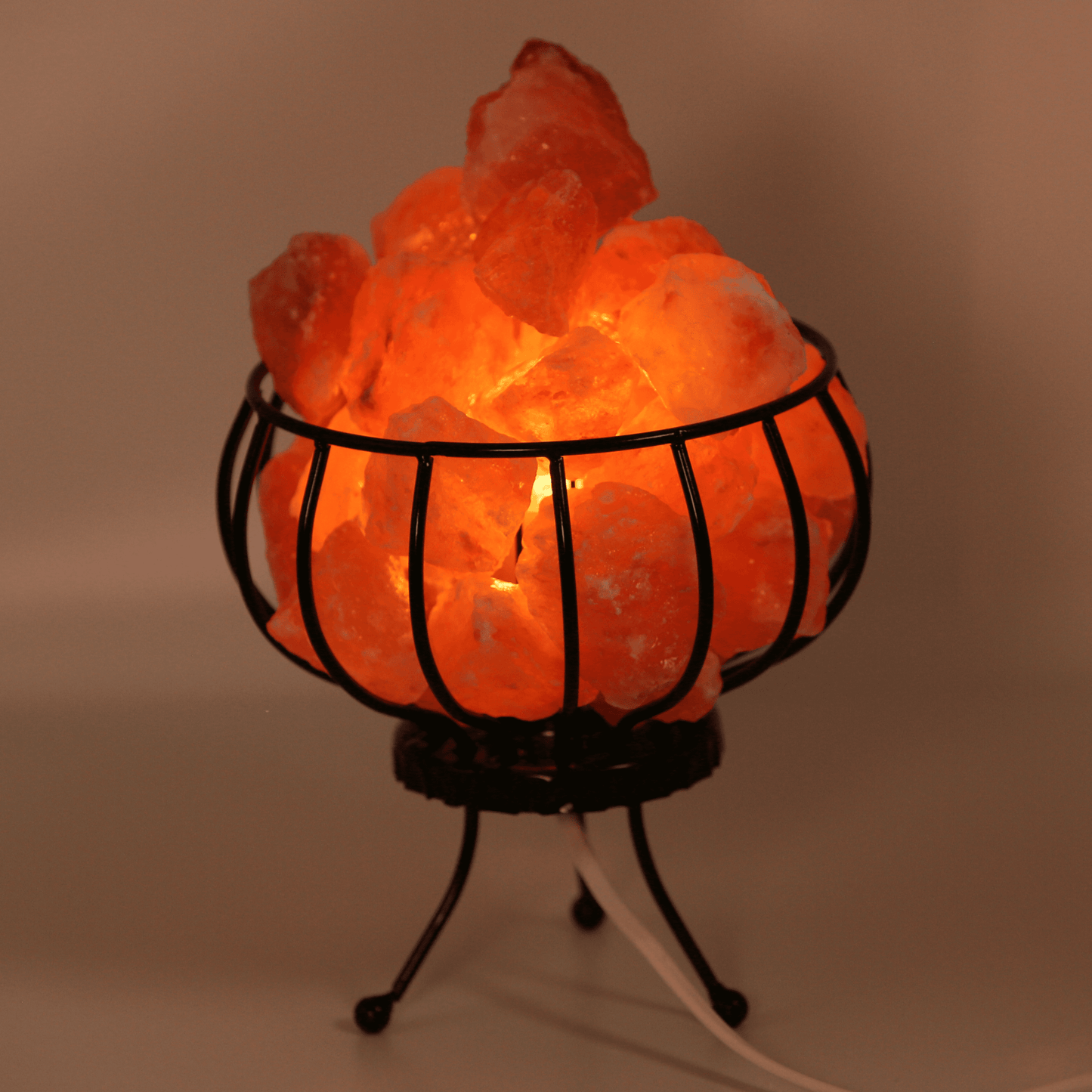 Salzlampe Metallkorb