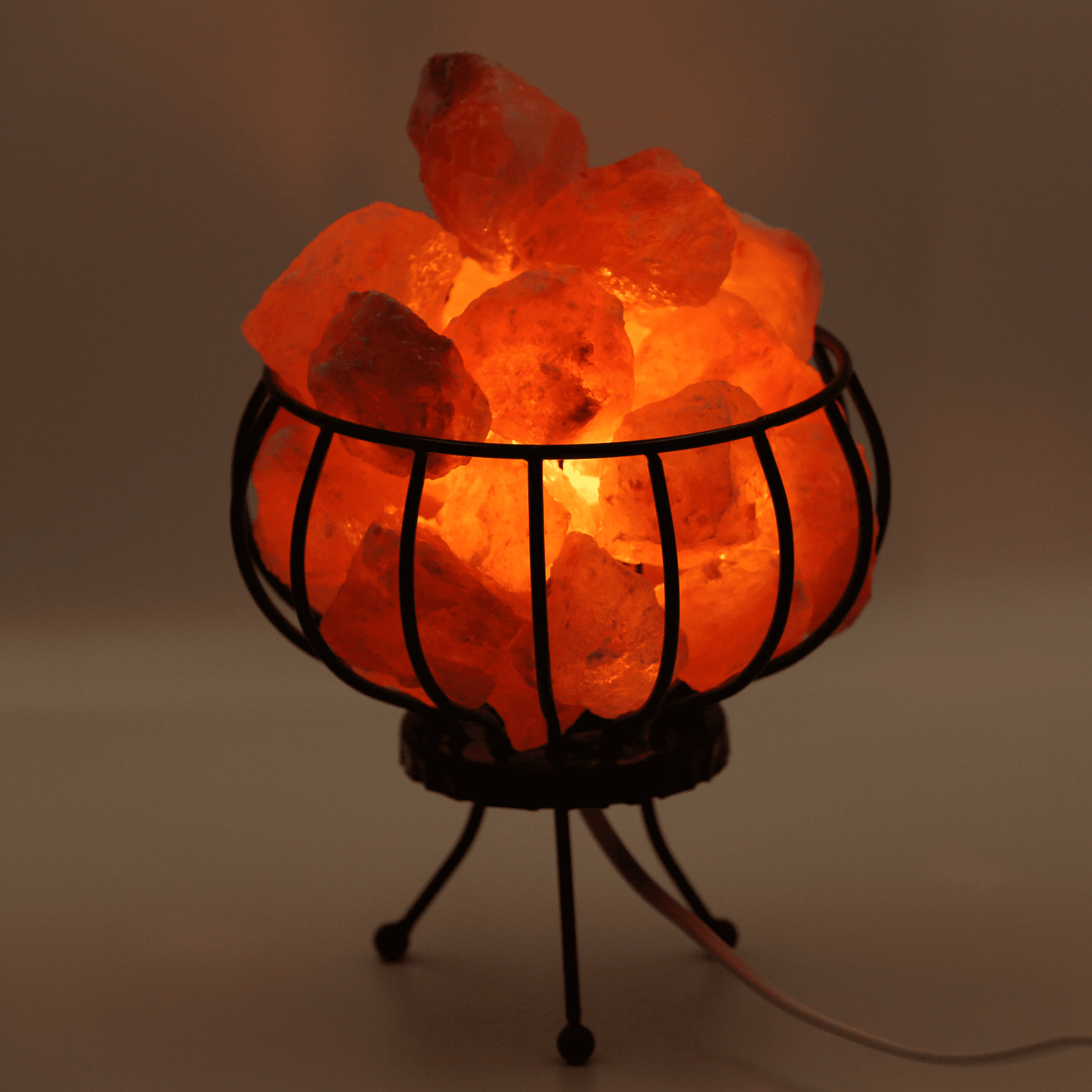 Salzlampe Metallkorb