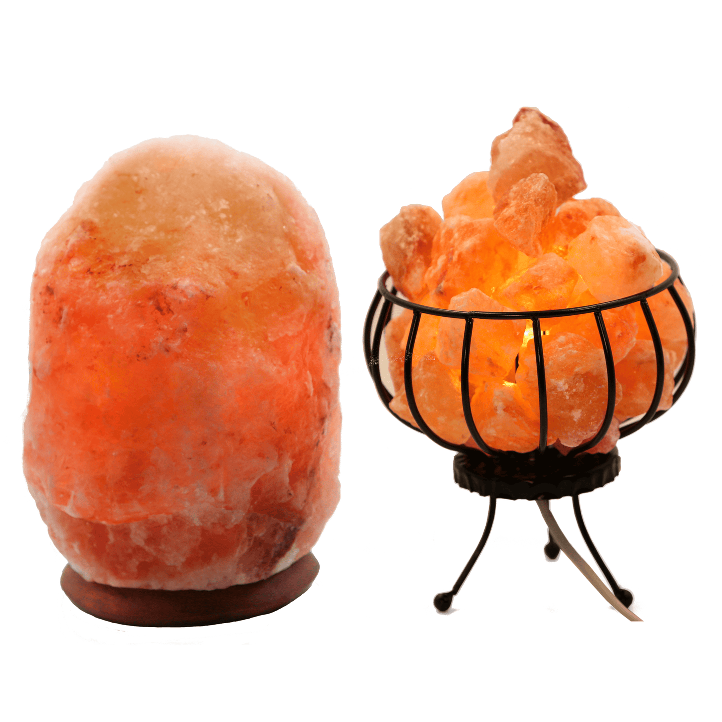 Salzlampe Metallkorb